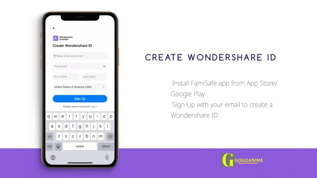 Wondershare FamiSafe installation for Gogoanime 