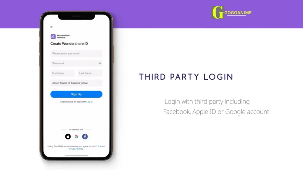 Wondershare FamiSafe Login for Gogoanime